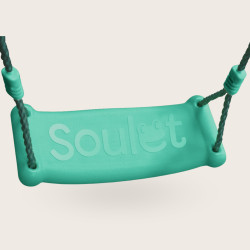 Balançoire en plastique verte (agrès) - Pour portique H. 2 m - 2,50 m. Vert d'eau - Zoom assise