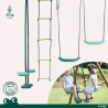 Grand portique en bois pour enfant 4 agrès - Gabin - Informations pack agrès inclus