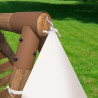 Option Tipi pour portique Soulet - Zoom de l'attache sur la poutre.