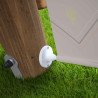 Option Tipi pour portique Soulet - Zoom de l'attache sur le pied.