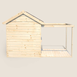 Cabane en bois avec pergola et plancher pour enfants Epicerie - Jardipolys