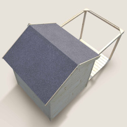 Cabane en bois avec pergola et plancher pour enfants Epicerie - Jardipolys