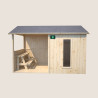 Cabane en bois pour enfant avec table - Jazz - Vue face