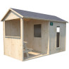 Cabane en bois pour enfant avec table - Jazz - Vue 3/4 droite fond blanc