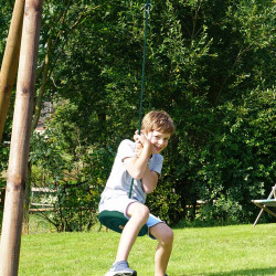 Portique 3 agrès avec balançoire disque - TIAGO - Zoom corde avec disque
