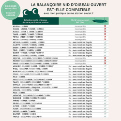 Balançoire nid d'oiseau rond vert et Orange 100 x 100 x 180 cm - Compatibilité