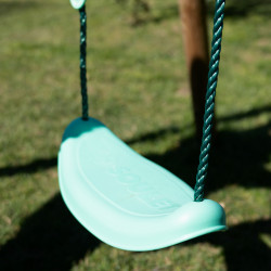 Détail du siège vert menthe pour portique