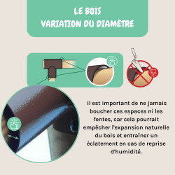 Angle biais en acier pour portique en bois rond - Pièces détachées
