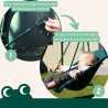 Portique en bois traité multi-activités Tulipe – avec toboggan, balançoires, tipi, siège bébé et agrès bateau