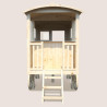 Cabane maisonnette en bois mobile pour enfant - Roulotte Carry - Vue de derrière