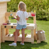 Cabane en bois avec table et cuisine pour enfants BLANCHE - Vue zoom cuisine