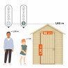 Cabane en bois avec table pour enfants – Tiana - Comparatif Taille des utilisateurs / hauteur du produit