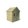 Cabane maisonnette en bois traité avec plancher et portillon pour enfant - Marina - Vue d'ensemble
