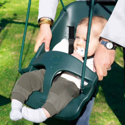 Portique balançoire 3 agrès avec balançoire disque - TIAGO - Zoom siège bébé LILLY