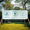 Portique balançoire en bois traité classe 4 - pour adolescents(3,25m)- 4 agrès - GALDAR - Plus produit
