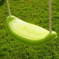 Portique balançoire en métal 3 agrès avec face à face MALO - Vue zoom balançoire