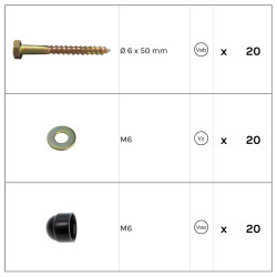 Kit Visserie en acier électrozingué pour portique et station en bois - Pièces détachées