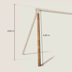 Rondin pour piètement de portique Soulet non percé L230 cm – Pièce détachée en bois traité