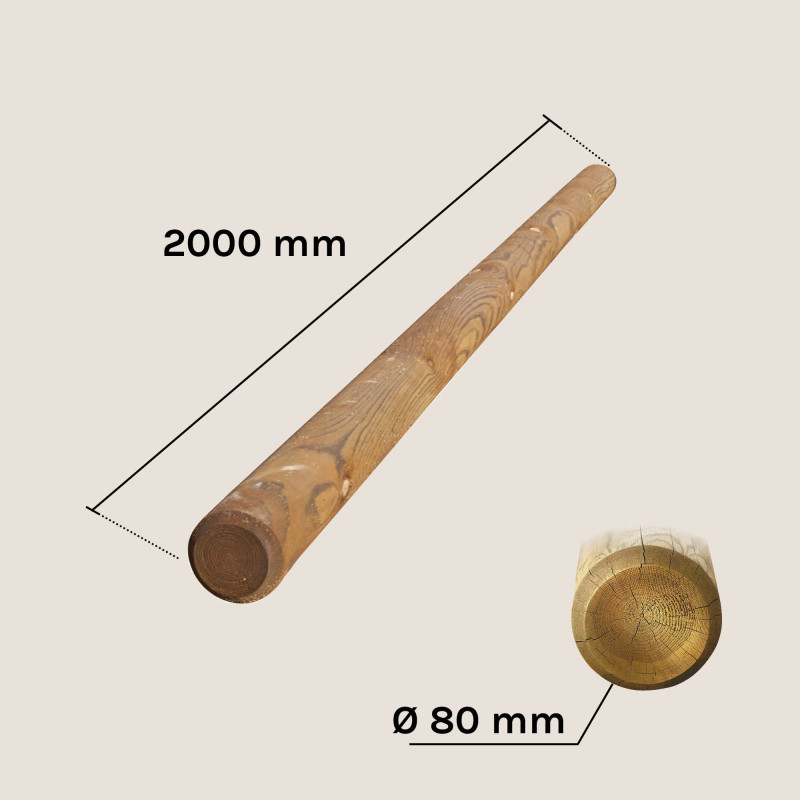 Pied non percé 200 cm pour portiques et stations - Pièces détachées