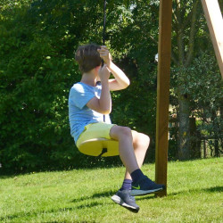 Balançoire disque en bois – 1,95m à 2,35m - Pour 1 enfant de 3 à 12 ans, 50 kg max