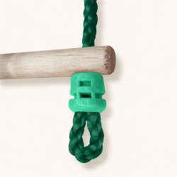 Zoom Échelle en bois 5 barreaux enfant - Agrès pour portiques 2m à 2m50 détails cordes finitions bois et bas