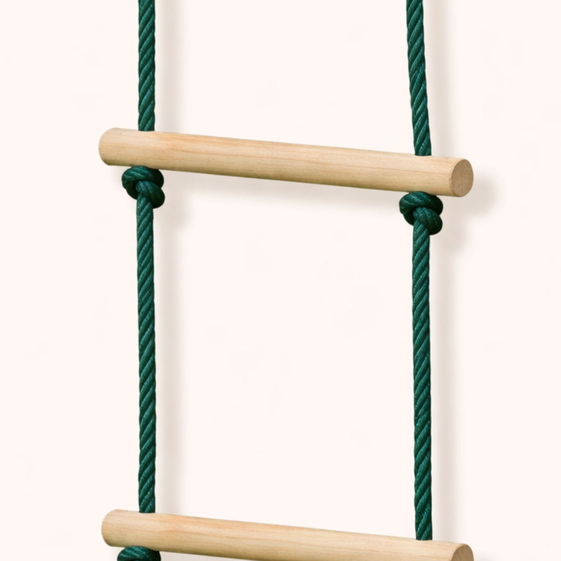 Echelle de corde en bois pour enfants - VGEBY - Jeu d'escalade en plein