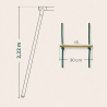 Zoom Échelle en bois 5 barreaux enfant - Agrès pour portiques 2m à 2m50 détails dimensions