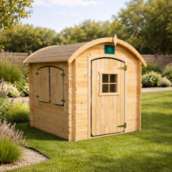 Cabane en bois chalet toit arrondi pour enfants PATTY