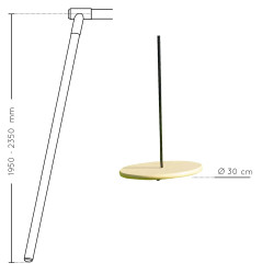 Balançoire disque en bois – 1,95m à 2,35m - Dimensions