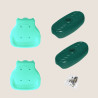 Kit pour vis-à-vis avec assises, repose-pieds et visserie, pièces détachées vert menthe et vert foncé