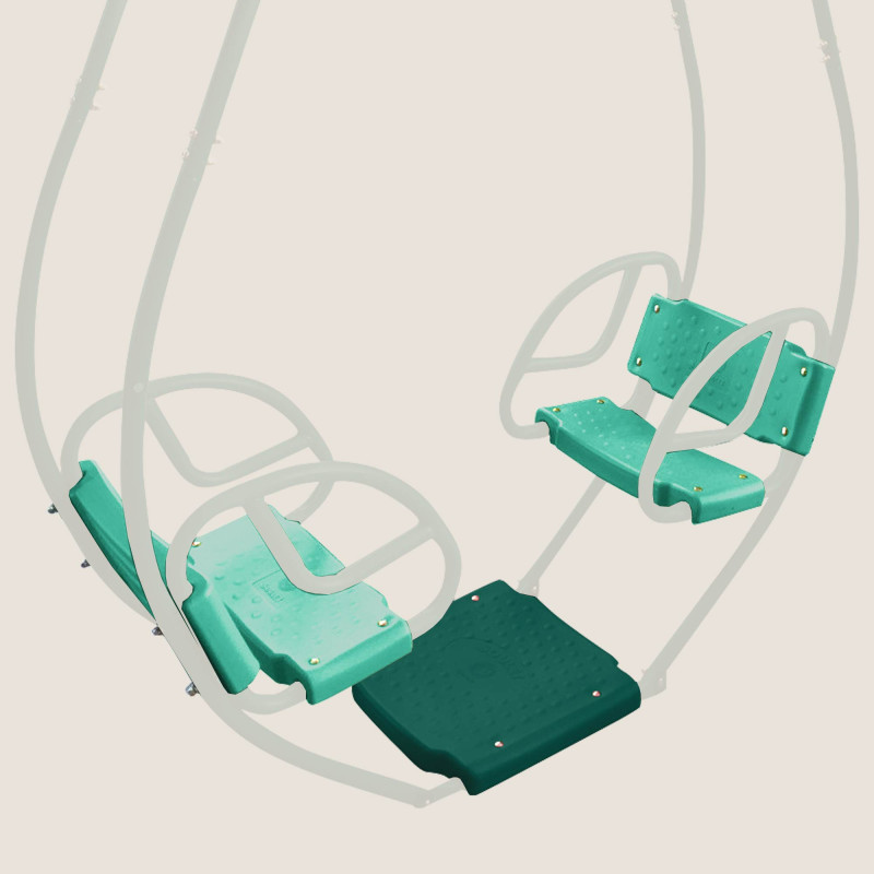 Kit pièces détachées pour balancelle avec assises, dossiers, repose-pieds et visserie, coloris menthe pour balançoire