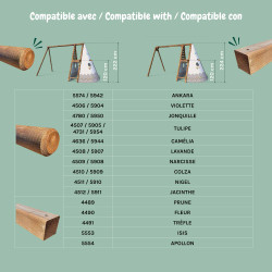 Accessoire Tipi Indien pour portique Soulet (220 à 222 cm de Hauteur)- Compatibilité sur les portiques SOULET