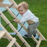 Aire de jeux bébé OLYMPE zoom ambiance enfant sur échelle corde d’escalade