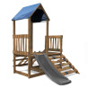 Aire de jeux ATHENES avec toboggan, vue 3/4 sur fond blanc