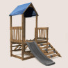 Aire de jeux ATHENES avec mur d’escalade, plateforme et toboggan pour enfants dès 18 mois, vue 3/4 gauche