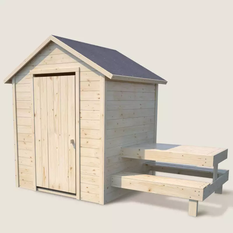 Cabane en bois Tiana avec table pique-nique Soulet