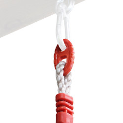 Balançoire en bois réglable 2.50m / 3.50m - Soulet - Anneau résistant en métal avec revêtement plastique