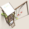 Aire de jeux avec mur d'escalade et portique - HAPPY Swing & Climbing 120 - Vue de dessus