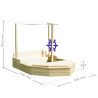 Bac A Sable Bateau - Dimensions