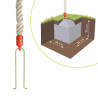 Corde à nœuds pour portique 2,40m (agrès) - Soulet - Système d'ancrage au sol