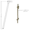 Corde à nœuds pour portique 2,40m (agrès) - Soulet - Dimensions