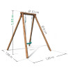 Petit portique balançoire en bois 1 agrès balançoire - Hanna - Dimensions du produit