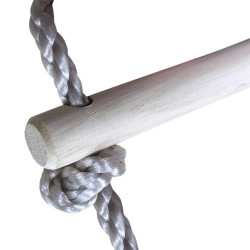 Escalera para pórtico 5 peldaños madera y cuerda (aparato) - Soulet
