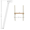 Escalera para pórtico 5 peldaños madera y cuerda (aparato) - Soulet