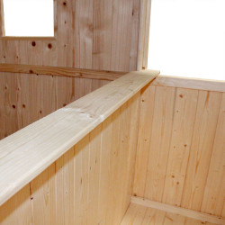 Casita de juegos móvil de madera para niños - Caravana de transporte