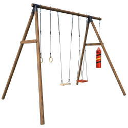 Estructura de madera con saco de boxeo para adolescentes (3,30 m) – Galdar Boxe