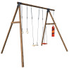 Estructura de madera con saco de boxeo para adolescentes (3,30 m) – Galdar Boxe