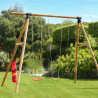Estructura de madera con saco de boxeo para adolescentes (3,30 m) – Galdar Boxe