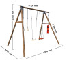 Estructura de madera con saco de boxeo para adolescentes (3,30 m) – Galdar Boxe