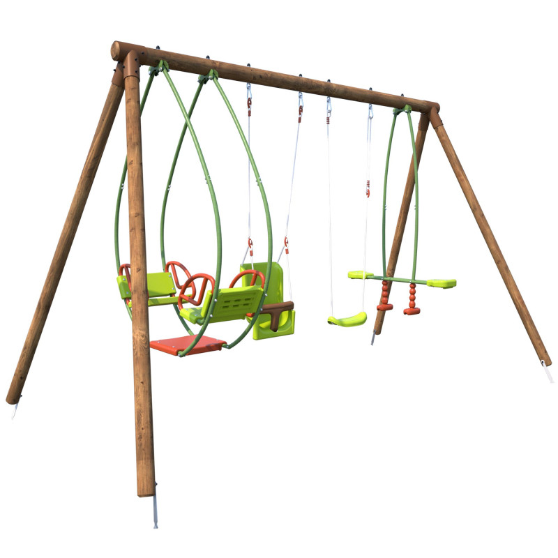 Modelos de columpios top de madera para niños